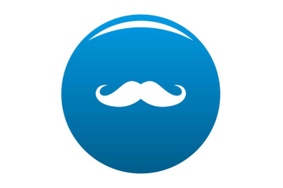 Italy mustache icon blue vector