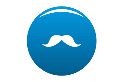 Norway mustache icon blue vector