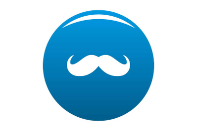 Germany mustache icon blue vector