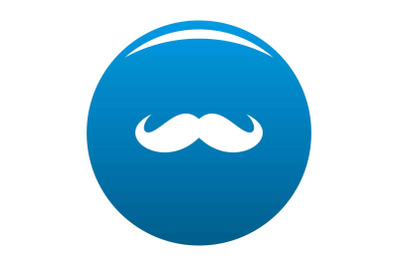 Russia mustache icon blue vector