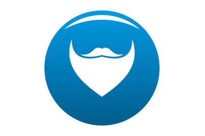 Triangular beard icon blue vector