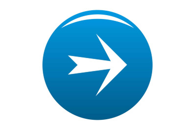 Arrow icon blue vector