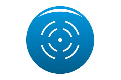 Point radar icon blue vector