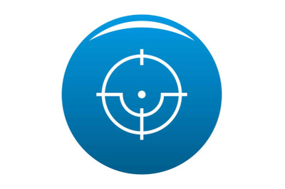 Sniper icon blue vector