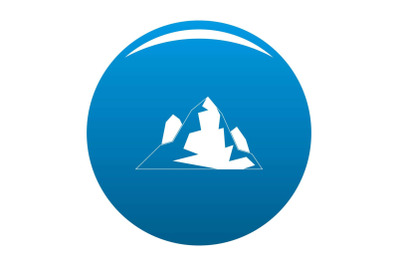 Iceberg icon blue vector