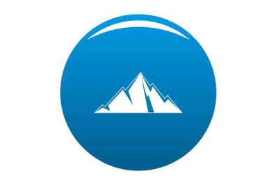 Pointing mountain icon blue vector