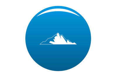 Nice mountain icon blue vector