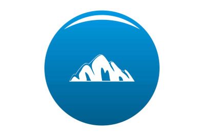 Beautiful mountain icon blue vector