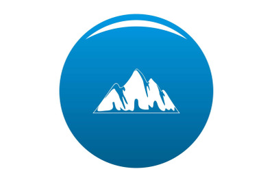 Alp icon blue vector