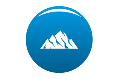 Extreme mountain icon blue vector