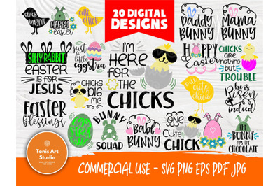 Easter SVG Bundle, Funny Quotes Svg, Png