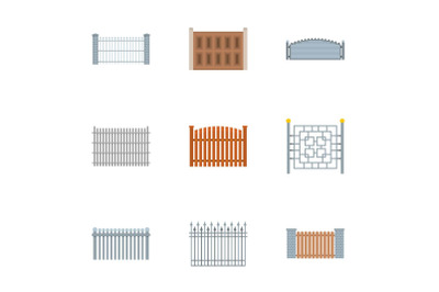 Compound icons set, flat style