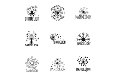 Flowering icons set, simple style