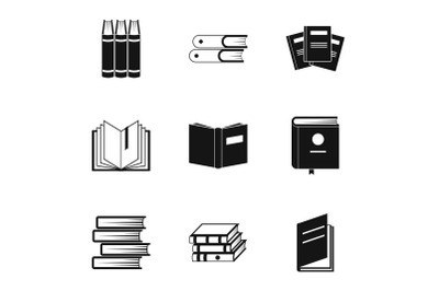 Instruction icons set, simple style