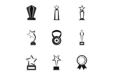 Dose icons set, simple style