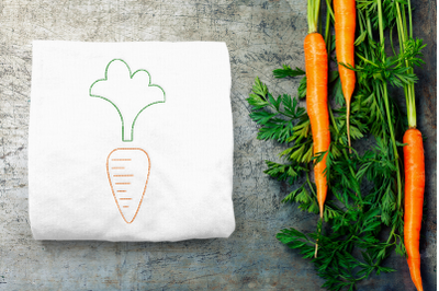 Linework Easter Carrot | Embroidery