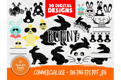 Easter Bunny SVG Bundle&2C; Rabbit Svg Cut Files