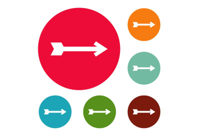 Arrow icons circle set vector