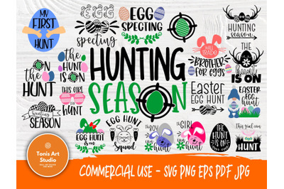 Easter SVG Bundle&2C; Hunting Egg Season Svg Png