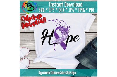 Purple Ribbon, Pancreatic Cancer, Feather, Digital, Cancer svg, Cystic