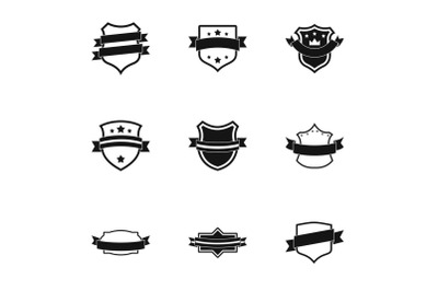 Streamer icons set, simple style