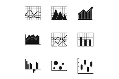 Infographic icons set, simple style