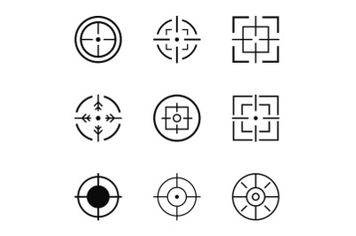 Vision icons set, simple style
