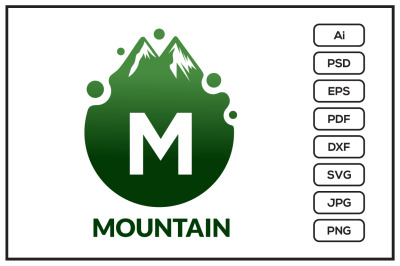 Mountain logo design illustration