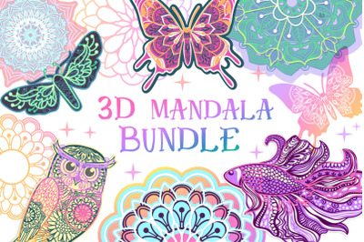 3D Mandala Bundle | 3D Papercut SVG