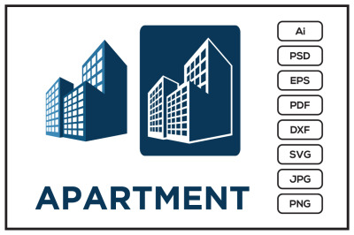 Apartment building design illustration