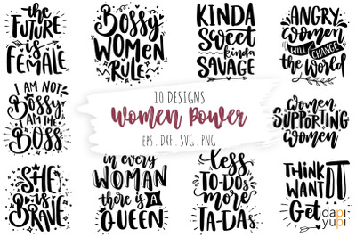 Women Power Quotes Bundle, Woman Quotes