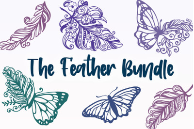 The Feather Bundle - 20 SVG cut files