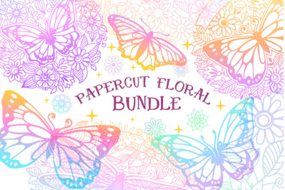 Papercut Floral Bundle | 21 SVG cut files