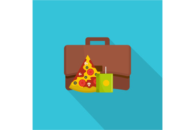 Lunch icon, flat style