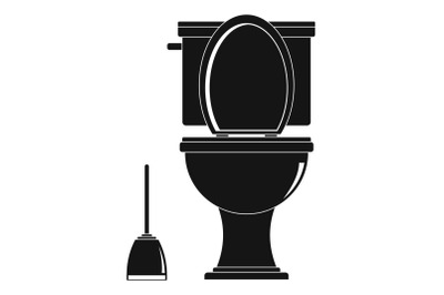 Comfort toilet icon, simple style