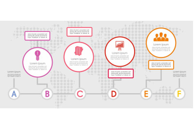 Business diagram banner, flat style