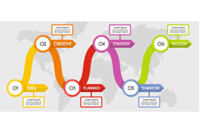 Success planning banner, flat style