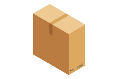 Big box icon, isometric style
