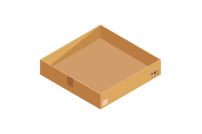Cap box icon, isometric style
