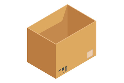 Storage box icon, isometric style
