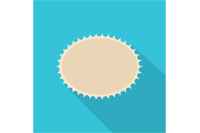 Postage stamp icon, flat style