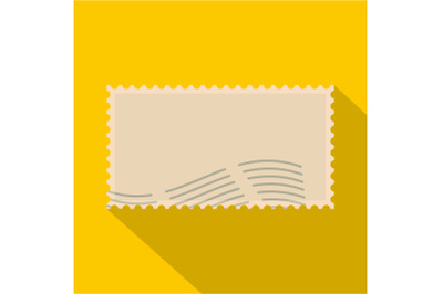 Post stamp icon, flat style