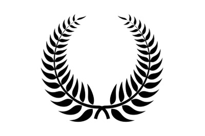 Branch wreath icon, simple style