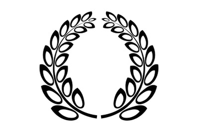 Trophy wreath icon, simple style