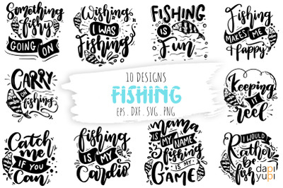 Fishing Lettering Quotes Bundle&2C; Fisher