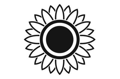 Bright sunflower icon, simple style