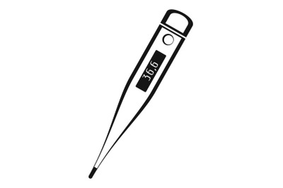 Modern thermometer icon, simple style