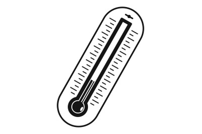 Fever thermometer icon, simple style