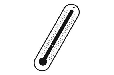 Laboratory thermometer icon, simple style