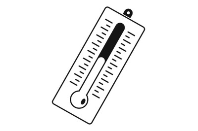 Big thermometer icon, simple style